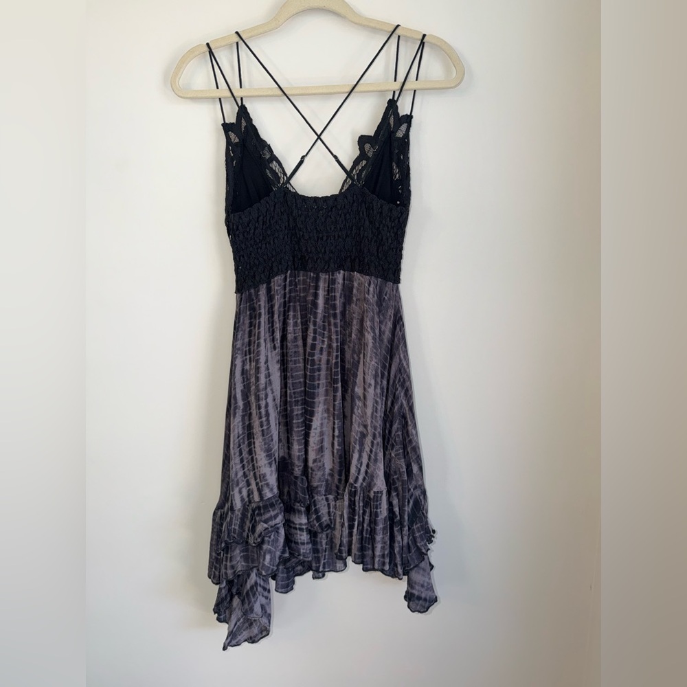 Free People - Adella Lace-Trim Tie-Dye Dress / medium - strappy, boho, lace - Picture 8 of 16